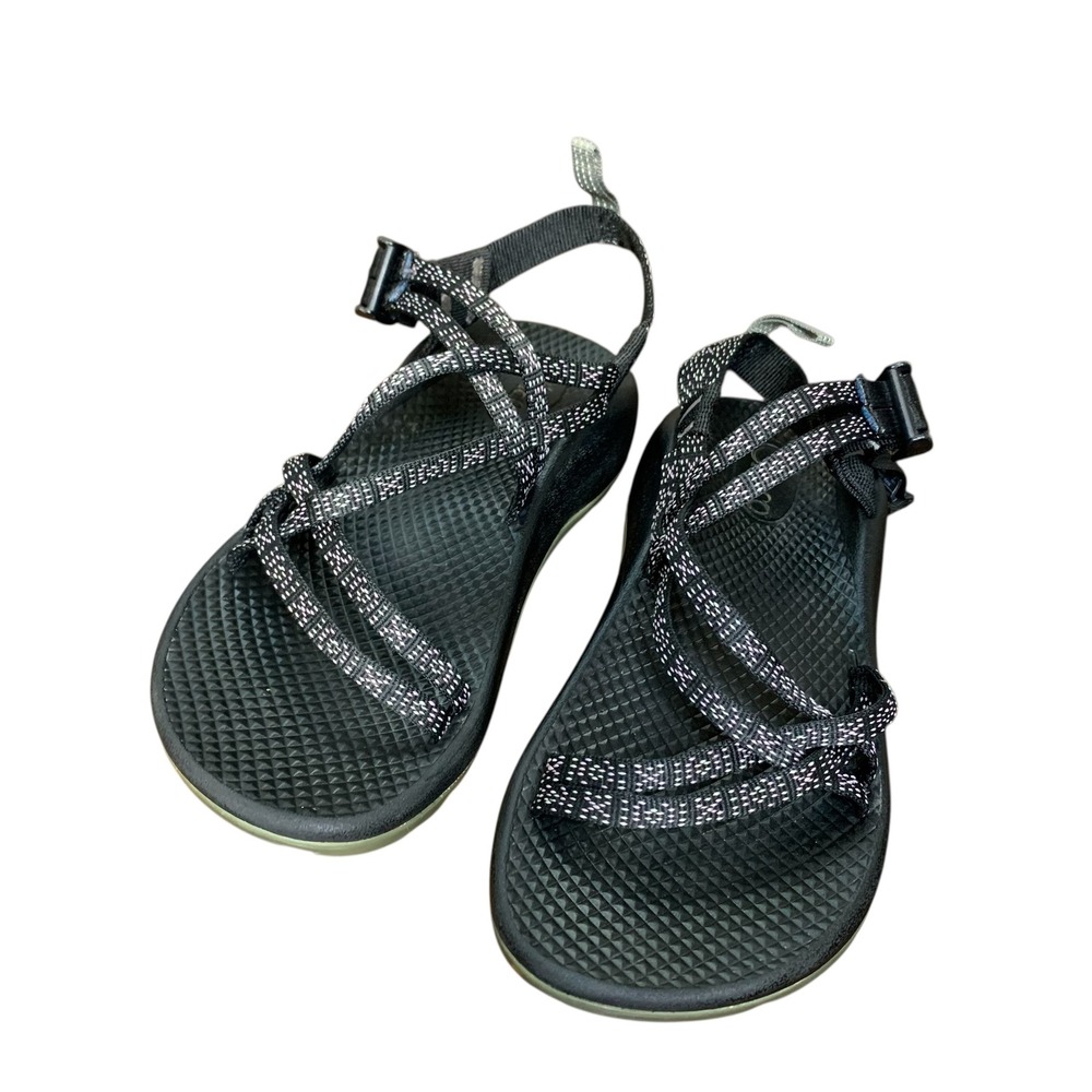 Chaco‎ Z/Cloud X Sport Sandals Adjustable Straps Black/White Kids Size 4